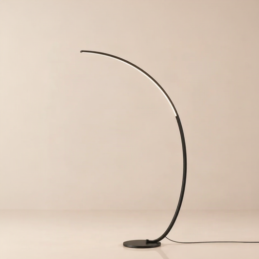 Lámpara de pie LED RGB en arco de 165 cm con mando a distancia – Negra