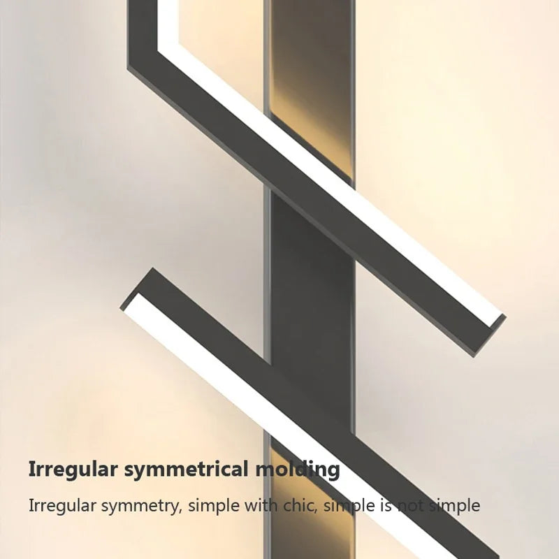 Applique murale LED design gauche ou droite, noir ou doré