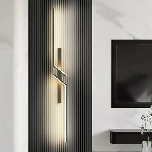 Applique murale LED design gauche ou droite, noir ou doré