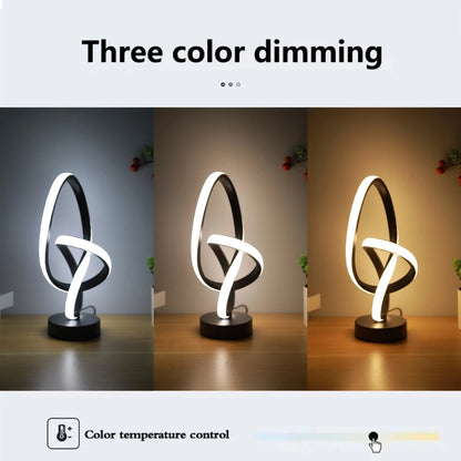 Lampe à poser LED design en forme de nœud, alimentation USB