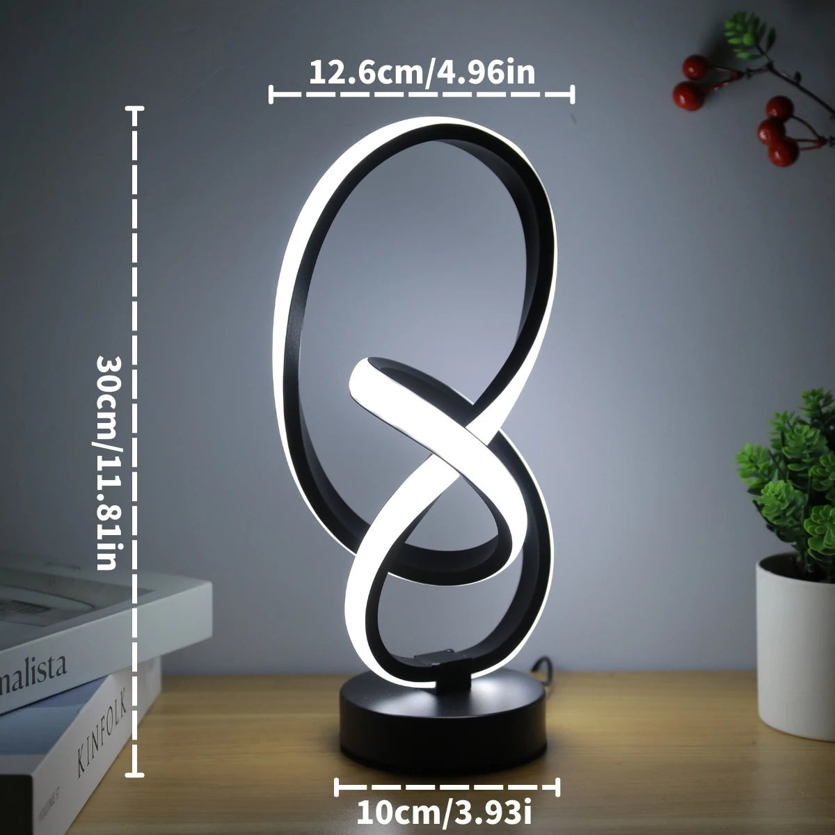 Lampe de bureau LED design, 3 teintes, intensité réglable