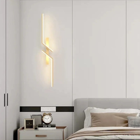 Applique murale LED design gauche ou droite, noir ou doré